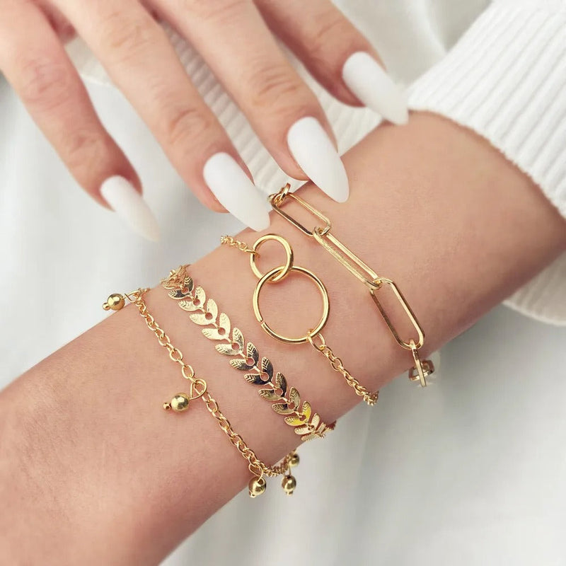 Mix de 4 Pulseiras Minimalistas