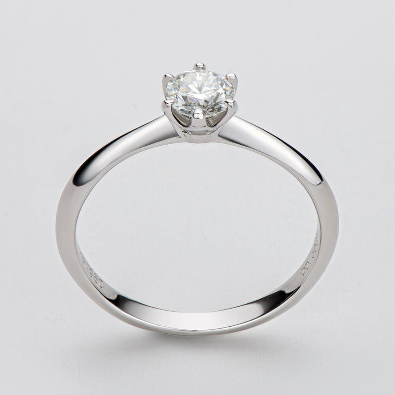 Anel de Prata Esterlina 925 Com Moissanite